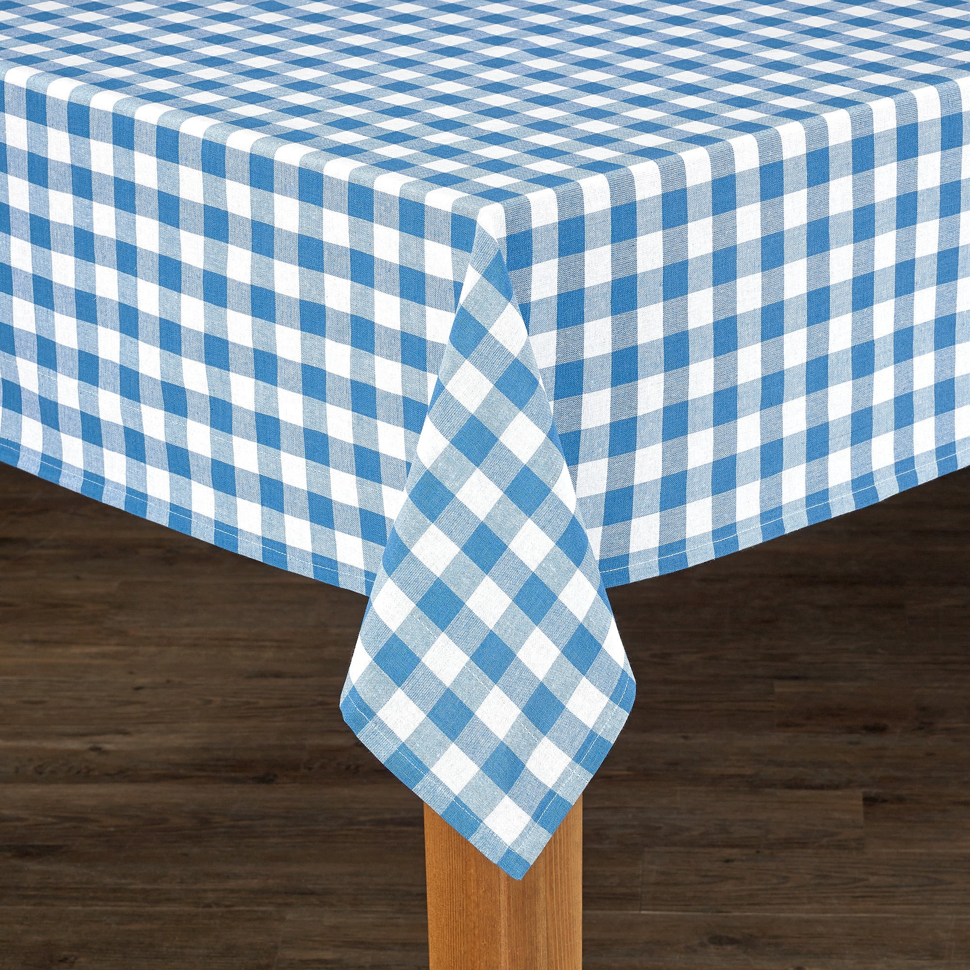 Conventry Black Buffalo Check 100% Cotton Tablecloth 70" Round