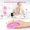 thumbnail image 4 of TECKNET Wireless Mouse, 2.4G Quiet Computer Mouse with USB Receiver, 4 Buttons Portable Cordless Mice for Chromebook, Laptop, PC, Mac, 800/1200/1600 DPI, 4 of 8