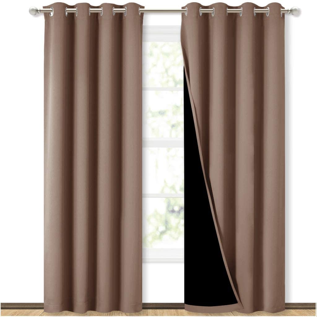 Noise Reducing Light Blockin Nicetown White Blackout Curtain Liners For Window 