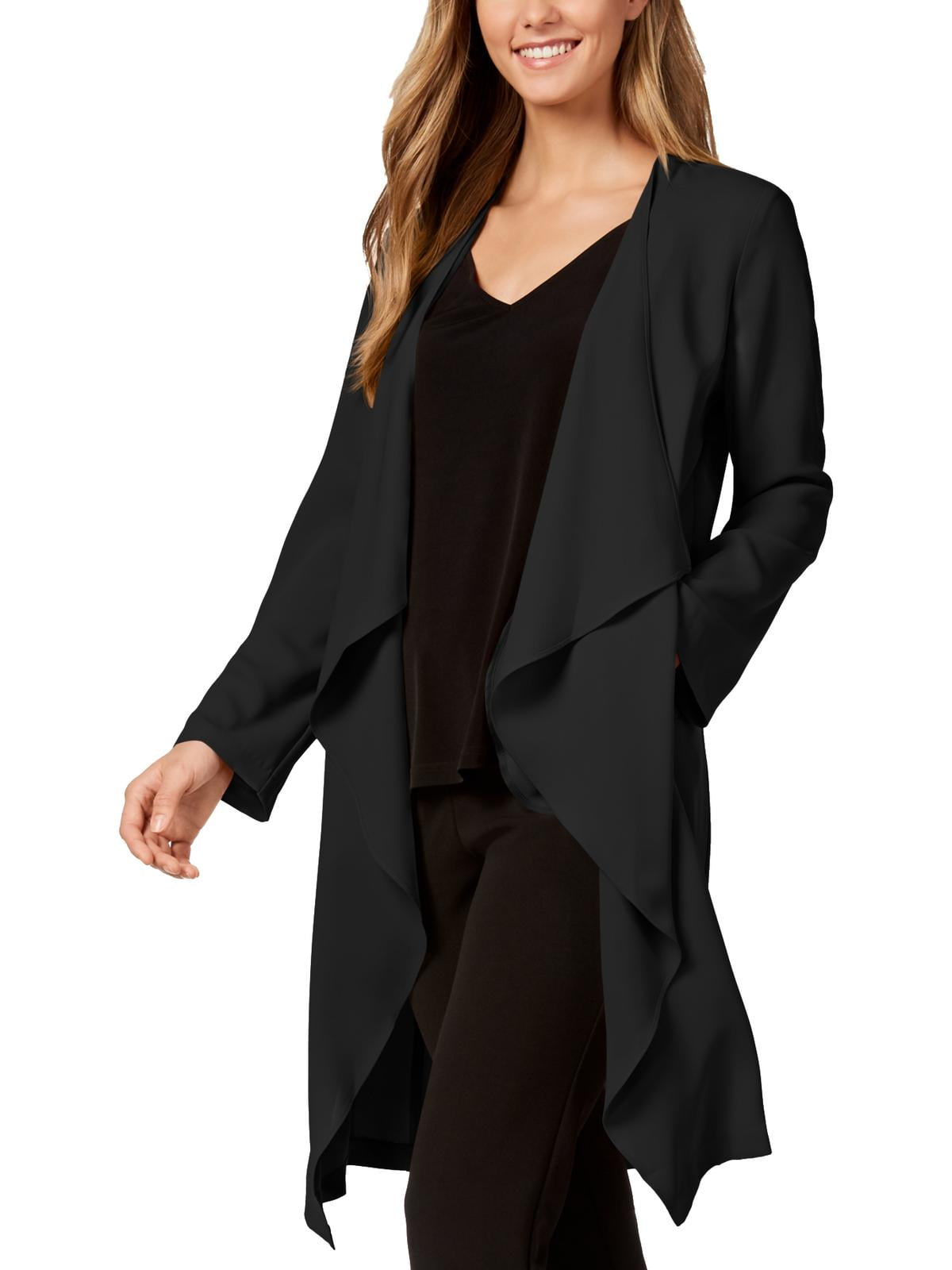 Nine West Womens Open Front Flyaway Cardigan Top