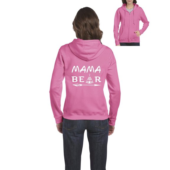 Womens Mama Bear Full-Zip Hooded Sweatshirt