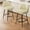 Beige-2 Pcs, variant on Memoryfield Bar Stools Set of 2, Modern Leather Upholstered Bar Stools, Curved Metal Footrest, for Kitchen Island, Home Bar, Bistro & Dining Area, Green