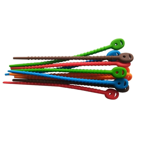 CTIRCHIU 10Pcs Silicone Bread Tie Assorted Color Food Bag Sealing Clips Household Users