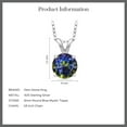 thumbnail image 5 of Gem Stone King 925 Sterling Silver Blue Mystic Topaz Pendant Necklace for Women (1.00 Cttw, Gemstone Birthstone, Round 6MM, With 18 inch Silver Chain), 5 of 5