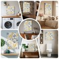 thumbnail image 6 of Ships Next Day Canvas Wall Art 8"x8",Yellow Blue Flowers Wood Framed Canvas Print Painting,Watercolor Botanical Floral Plants Ready to Hang Small Picture Wall Decor for Home Bathroom Nursery Kitchen, 6 of 9