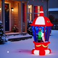 thumbnail image 2 of Tcbosik Christmas Inflatables Decoration Outdoor, 7.3ft Blow Up Santa & Penguin in Lighthouse for Holiday Winter Lawn Yard Garden, Red, 2 of 8