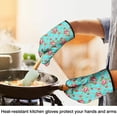 thumbnail image 4 of Pioneer Flower Floral Print Pattern Oven Mitt 2-Pack Set, Heat Resistant Kitchen Gloves, 7.7" X 12", 4 of 6