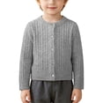thumbnail image 6 of OJSFQUFP Kids Knit Cardigan Toddler Boys Girls Crew Neck Button Down Long Sleeve Knitted Sweater Jacket Fall Winter, 6 of 9