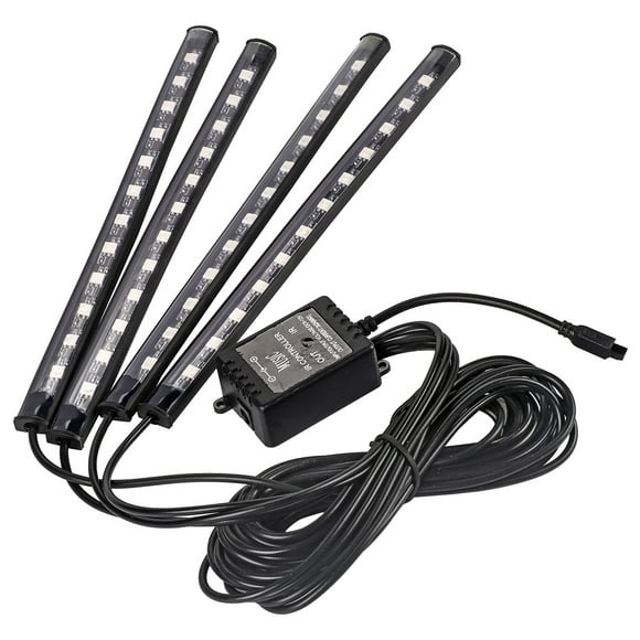 Luz interior de coche multicolor, tira de luz LED para coche, tira de luz LED para coche, luz interior de coche, funcionalidad de alta precisión
