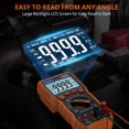 thumbnail image 3 of Proster Digital Multimeter 6000 Counts TRMS Auto Range NCV Detector DC AC Voltage Current Meter Temperature Capacitance Resistance Diode Co, 3 of 9