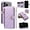 Lavender, variant on TECH CIRCLE Crossbody Wallet Case for iPhone Air 2025, Elegant PU Leather Zip Pocket TPU Bumper Foldable Stand Cover with Lanyard & Shoulder Strap, Card Holder, White