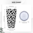 thumbnail image 3 of Cow Print Tumbler 20oz Animal Stainless Steel Vacuum Insulated Tumblers with Lid and Straw Travel Coffee Mug Tea Wine Cups Water Bottle Gifts for Women Cow Lovers, 3 of 6