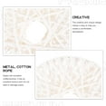 thumbnail image 3 of WASHWEPE Woven Plate Wall Decor Metal Cotton Rope For Living Room Bedroom 1Pack 11.8x11.8x2in, 3 of 8
