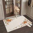 thumbnail image 2 of Entryway Rug 2'x3', Fall Thanksgiving Kitchen Runner Rugs Non-Slip Carpet Mats, Pumpkins Florals Minimalist Beige Bedside Rugs Runners Washable Floor Carpet for Bathroom Laundry Room, 2 of 8