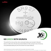 Murata 337 SR416SW Battery 1.55V Silver Oxide Watch Button Cell - Replaces Sony 337 (100 Batteries)