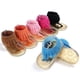 thumbnail image 4 of 2023-pu Leather Bling Fringe Flat Soft Anti-slip Sole Crib ShoesSilver0-6 Months, 4 of 4