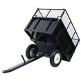 thumbnail image 2 of Olurrisa ATV Trailer Steel Dump Cart, 750lbs 22 Cubic Feet Utility Trailer Lawn Garden Trailer with Heavy Duty Tow Behind Carts and Removable Sides for Tractors, ATV, UTV, Lawn Mowers, 2 of 9