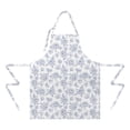 thumbnail image 2 of Pioneer Flower Floral Print Pattern Apron for Women and Men, Cotton Linen Waterproof with Pockets, Adjustable, 33x27 Inch for Kitchen, Gardening, BBQ, Salon, 2 of 6