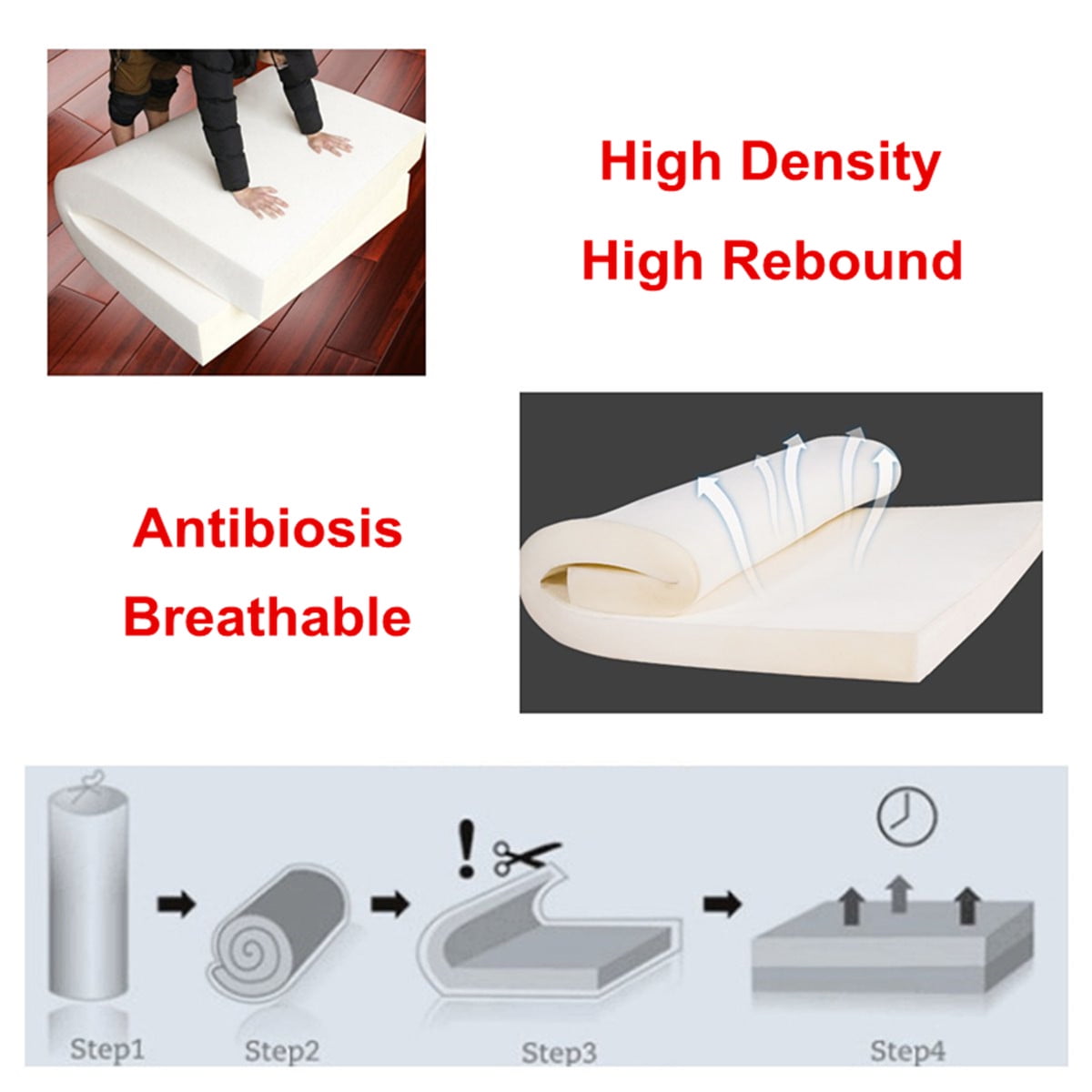 High density upholstery foam Any size available 29.5 x 11.5 x 1/"