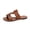 Brown, variant on Dual Strap Flat Slide Sandals for Women, Adjustable Buckle Low Heel Slip On Slippers, Daily Beach Vacation Casual Walking Shoes Black
