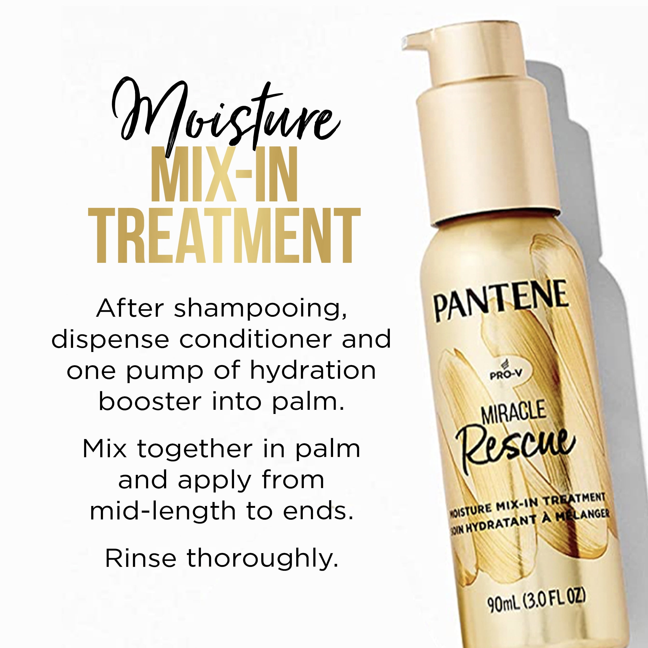 Pantene Miracle Rescue Moisture Mix-in Treatment, All Hair Types