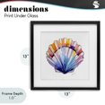 thumbnail image 4 of Stupell Industries Contemporary Coastal Scallop Watercolor Black Framed Print Under Glass, 13 x 13, by Shelly Craig, 4 of 8