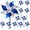 Blue & Silver 12pcs, variant on 10 Pack Reflective Silver Pinwheels for Yard Garden, Wind Spinners Bird Scare Devices with Stakes, Sparkly Windmills Outdoor Decor Scare Birds Away Wind Spinners for Outside Patio Yard Lawn