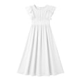 thumbnail image 6 of CPNG Girls' Soft Floor-Length Chiffon Dress – Ruffled Flutter Sleeves, Pleated Bodice & Cinched Waist for Flower Girl, Wedding Guest & Formal Special Occasions, 6 of 9