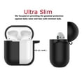 thumbnail image 2 of For Airpods Silicone Case fur Ball for Airpods 2nd, Tekcoo Protective Portable Silicone Cover Skin for Airpods 2 [Front LED Visible] Accessories w/ Golden Keychain - Coal Black, 2 of 7