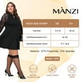 thumbnail image 6 of Manzi 10 Pairs Plus Size Knee High Stockings for Women 15D Sheer Nylons Socks with Wide Calf, 6 of 8