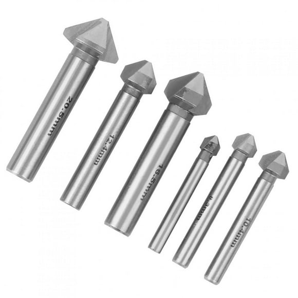Accesorio para cortador de madera, 6 piezas, cortador de chaflán, cortador de extremo redondo, cortador de chaflán, uso conveniente