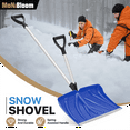 MoNiBloom 18" Snow Shovel with Spring Assisted Handle, Snow Pusher Snow