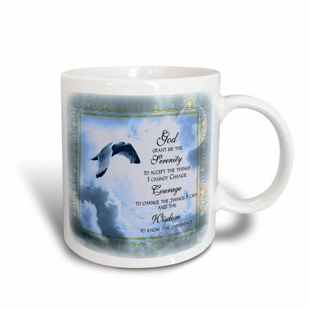 3dRose The Serenity Prayer a beautiful dove one of a kind graphic will inspire all, Ceramic Mug, 15-ounce