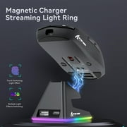 ATTACK SHARK X6 49g SUPERLIGHT Mouse with Magnetic Charging Dock, PixArt PAW3395 Gaming Sensor, BT/2.4G Wireless/Wired Gaming Mouse, 26000 DPI, X3 Upgraded Office Mice for Win11/Xbox/PS/Mac (Black)