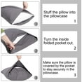 thumbnail image 6 of 500 Thread Count 100% Egyptian Cotton Body Pillowcase, Super Soft and Breathable Envelope Closure Full Body Pillowcase for Adults, 20x54 Inches, Light Grey, 6 of 7