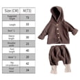 thumbnail image 2 of Ropa infantil Laklulu Abrigo de bebé Traje de pantalón Harun Conjunto de dos piezas de primavera y otoño (marrón), 73 cm, 2 of 5