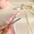 thumbnail image 6 of 5 Pairs Colorful Ribbons Bow Hair Clips for Girls Double Bowknots Hair Barrettes for Women Long Tassels Hair Ribbon Hairclips Kids Cute Bowknot Hair Clip Kawaii Hair Bows Braiding Hair Accessories, 6 of 7