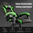 thumbnail image 2 of Bigzzia High-Back Gaming Chair PC Office Chair Computer Racing Chair PU Desk Task Chair Ergonomic Executive Swivel Rolling Chair with Lumbar Support for Back Pain Women, Men (Green), 2 of 7