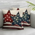 thumbnail image 3 of Chilfamy  4th of July Pillow Covers,Memorial Day Pillows Decorative Patriotic Throw Pillows,Fourth of July Pillow Cases Independence Day America Star Lumbar Decor White, 3 of 5