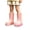 Pink, variant on Otqutp Toddler Boys Girls Rainboots Letter Print Waterproof Rubber Rain Shoes Non Slip Mid Calf Boots Outdoor Water Shoes