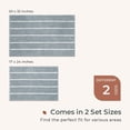 thumbnail image 5 of Stripe Chenille Bathroom Rugs Set 2 Piece 17"x24"+20"x32", Water Absorbent Soft Bath Mat for Bathroom, Non Slip Bath Rug Washable Quick Dry Shower Mats, Grey and White, 5 of 6