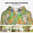 thumbnail image 4 of Picia Snake And Floral Pattern Casual Women's Hoodie, Hooded Sweatshirt with Kangaroo Pocket, Comfortable Pullover with Eye-catching Drawstrings-X-Large, 4 of 7