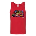 thumbnail image 2 of Wild Bobby, Colorful Rainbow Cat Animal Lover Mens Graphic Tank Top, Red, 3XL, 2 of 3