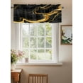 thumbnail image 2 of Black Gold Valances for Windows Marble Luxury Abstract Abstract Fluid Texture Rod Pocket Curtains Valance Short Window Treatment Drapes for Living Room, Bedroom Bathroom 60"&nbsp;W x 18" L, 2 of 5