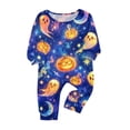 thumbnail image 2 of Matching Halloween Pajamas Set for Whole Family, Breathable Long Sleeve Halloween Family Pajamas with Moon Pumpkin Print, Fun Family Halloween Pajama Set Sleepwear, 2 of 4