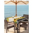 thumbnail image 3 of Outdoor Tablecloth with Umbrella Hole for Patio/Picnic/Party/Camping, Sunflowers Waterproof Table Cloth Square Cover Washable, Farmhouse Vintage Plaid Country Floral Plants (60"x 60"), 3 of 9