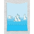 thumbnail image 1 of Ice Berg Tapestry, Cartoon Frosty Elements Floating on the Ocean, Wall Hanging for Bedroom Living Room Dorm Decor, 60W X 80L Inches, Deep Sky Blue Pale Sky Blue Dark Teal Baby Blue, by Ambesonne, 1 of 2