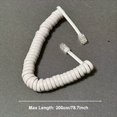 thumbnail image 2 of Estbridge 1pc FlexiMax 2-Meter Single-Line Telephone Receiver Coiled Cable  4P4C Connector  Durable Plastic  No Battery Required, 2 of 5
