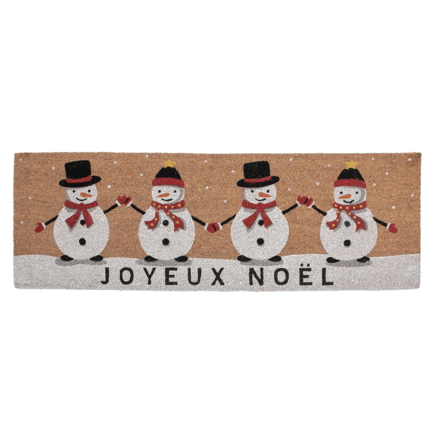 Mat De Porte De La Coco (Quadruple Bonhomme De Neige - Joyeuux Noel) (16 X 48)