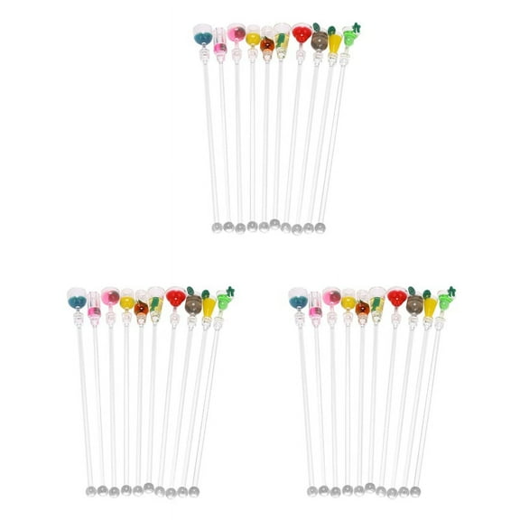 30Pcs Cocktail Stirrer Drink Mixing Stick Set Acrylic Cocktail Mixer Blender Bar Supplies Swizzle Stirrer